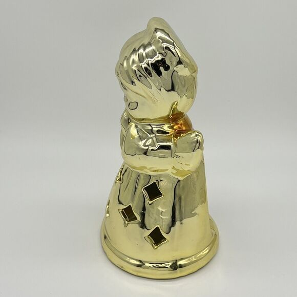 Vintage Praying Angel Candle Holder 6.5” Figurines Set of 2 Gold & Silver Tone - Picture 7 of 16